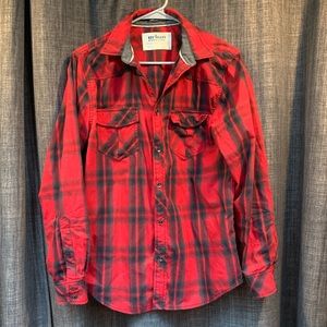 Urban Pipeline Men's Red Plaid Shirt